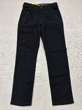 CAT Caterpillar Utility Work Pants Mens 32 x 34 Black Flex Waistband Cell Pocket